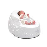 rucomfy Beanbags Gaga Baby Bean Bag Support Chair Lounger with Safety Harness for 0-6 Month Old - Pre Filled Safe Cuddle Soft Recliner Seat for Newborn Babies - Machine Washable (Platinum Grey)