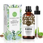 Coffee Essential Oil (100ML), 100% Pure Natural Organic Aromatherapy Coffee Oil for Diffuser, Massage, Skin Care, Yoga, Sleep