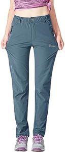 Rdruko Women's Hiking Pants Water-Resistant Quick Dry Outdoor Fishing Travel Walking Pants(Dusty Blue, US S)