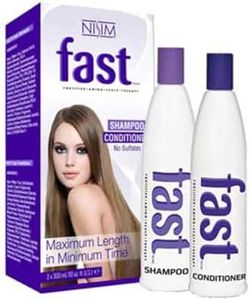 Nisim F.A.S.T. Fortified Amino Scalp Therapy Shampoo & Conditioner - Helps Improve Natural and Healthy Life Cycle of Hair - Sulfate-free and Paraben-free - Hair Care Kit for Men and Women - 10oz/300ml