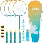 Badminton Rackets Set of 4 for Outd
