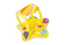 KidsZeeNie® Star Canopy Inflatable Kiddy Floats Swimming Ring Tube with Sunshade for Toodlers| Kids Floater for Swimming Pool with Leg Holes & Diaper Style Anti Flip for Kids Age 1-2