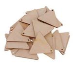 Woodwork Unfinished Blank Triangle Shape Wooden Hanging Tags (50 mm | Pack of 50)