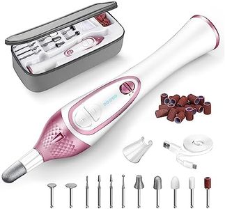 36-Piece Professional Manicure Pedicure Kit-Cordless Electric Nail File Kit,20000RPM, 11Pcs Bits,4 Speed,Rechargeable Pedicure Tool for Feet,Hand Foot Care Nail Drill Tool for Nail Grind Trim Polish