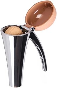 AFFDEUP Nut Cracker,Heavy Duty Nut Cracker Tool with Splash-Proof Brown Lid,Long Leverage & Spring Return Nutcracker for Effortless Cracking