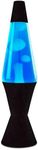 Flocked Exterior Lava Lamp - 17 Inch| Flocked Design Base | Blue Liquid | Blue Wax | Home Décor | Lighting