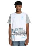 Puma Men's Printed Regular Fit T-Shirt (606945_White-Lime Sheen