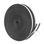 Thin Weather Stripping 2 Strips Total 65 Feet Long 1/16 Inch Thick x (.25) 1/4 Inch Wide, 15mm Foam Gasket Seal Tape for Window, Sliding Door Jamb, Speaker, Dashboard, 2 X 33 Ft Each