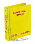Horizon 3011 English MSDS Binder, 1-1/2" Ring, Red on Yellow, Holds 275-300 Sheets
