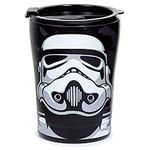 Puckator The Original Stormtrooper Reusable Stainless Steel Hot & Cold Thermal Insulated Food & Drink Cup 300ml - Thermos Travel Mug - Tumbler with Straw and Lid - Insulated Bubba Cup Drink Bottle