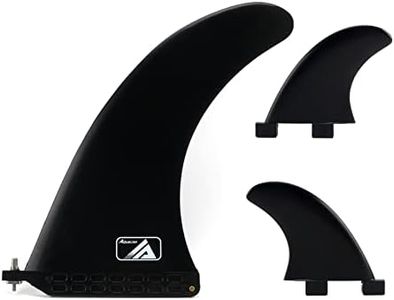 AQUBONA Surf Fin 9"/ 8"/ 7.5" - Fiberglass Reinforced Nylon - Center Fin for for Longboard Surfboard SUP (black0009, 10in)