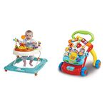 Babylo Twist about Baby Walker with Activities and Electronic Games, Height Adjustable and 120 Degree Padded Swivel seat & Vtech 505603 Baby Walker, Multi-Coloured, Multicolor