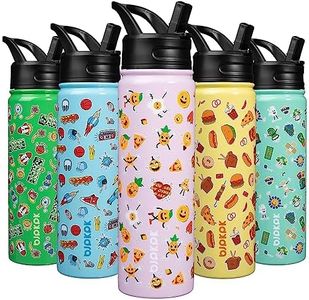 BJPKPK Insulated Water Bottle with Straw Lid, 22 oz Stainless Steel Metal Water Bottles, Reusable Leak Proof BPA Free Water Bottles, Cups, Thermos, Hawaii Fruits-Purple