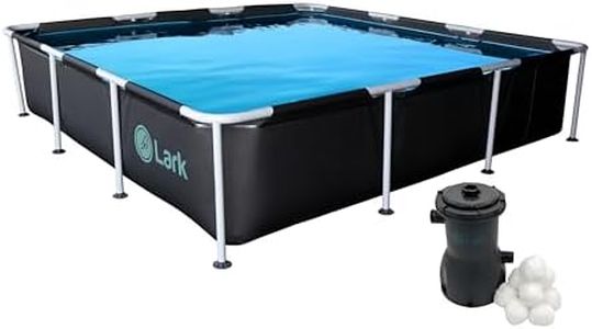 Lark 9' x 24" Square Metal Frame Above Ground Pool with 530 Gallon Filtration Pump