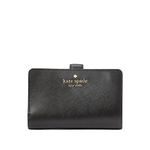 Kate Spade Wallet for Women Madison Medium Compact Bifold Wallet (Black)