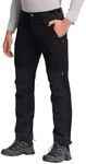 Pioneer Camp Men's Ventilated Hiking Pants – Cordura Reinforced Durable Stretch Trail Pants for Mountain Trekking Climbing Black