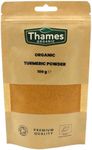 Organic Turmeric Powder - 100% Pure & Natural, No Additives, No Preservatives, Raw, Vegan, GMO-Free, Certified Organic - Versatile Spice for Cooking, Baking - Thames Organic 100g