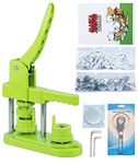 Happizza Button Maker Machine, (3rd Gen) Installation-Free 25mm(1 in) DIY Pin Button Maker Press Machine Kit, Badge Punch Press Machine with Free 500pcs Button Parts&Pictures&Circle Cutter&Magic Book