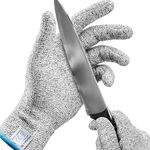 Stark Safe Cut Resistant Gloves (1 Pair) Level 5 Cut Gloves, Cutting Gloves for Kitchen, Mandolin Slicing, Grating, Fish Fillet, Oyster Shucking, Meat Cutting and Wood Carving (Small)