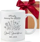 CATABUBU Officially Among the Greats Great Grandma Mug 2024, New Great Grandma Gifts, Going to Be Great Grandparents Gifts, Presents for Great Grandma Pregnancy Announcement Mug-81