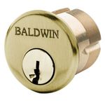 Baldwin 8329 2-1/4" Mortise Cylinder C Keyway, Satin Brass and Brown