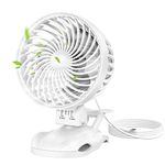 OUILA USB Clip Fan, 5V/1A Mini Clip on Fan 360° Rotation Stroller Fan Stepless Speed Silent Portable Desk Fan with Clip for Office Home Pram Car Camping Desktop Bedroom Gym Treadmill