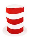 Adults Striped Cat In The Hat Fancy Dress World Book Day Character Dr Suess Hat