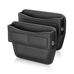 Convitex 2 in 1 Seat Gap Filler and Storage Box, PU Leather Front Vehicle Caddy Organizer, Fills the Gap between Center Console and Seats Stop Things from Dropping