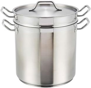 Winware - Stainless 20 Quart Double Boiler with Cover