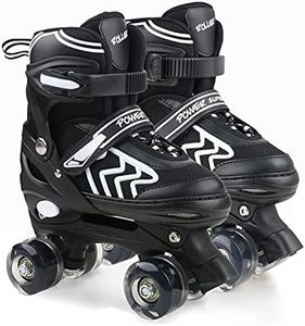 Kids Roller Skates for Boys and Girls, Women and Men, 4 Size Adjustable Quad Skates for Youth Adult Medium Size