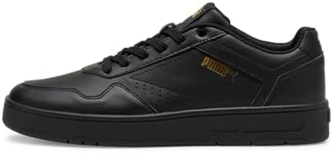 PUMA Men's Court Classic Sneaker, Black/Gold, US 11