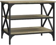 vidaXL TV Stand with Industrial Frame - Rectangular TV Cabinet Made of Engineered Wood and Iron, Sonoma Oak, 60x40x50 cm