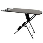 Spacecrafts® 2 in 1 Foldable Ironing Board with Step Ladder | Strong and Durable | Ladder Cum Ironing Board | Easy to Fold (Black & Grey Color)