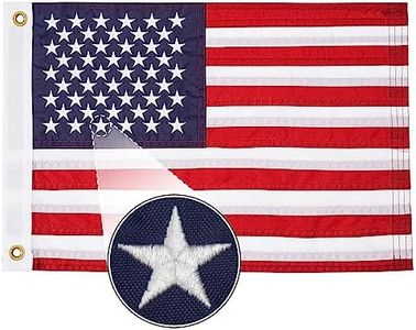 FLAGWIN Boat Flag 16x24 Made in American Flag for Boat Cabin Flags US Yacht Nautical Flag with 50 Embroidered Stars