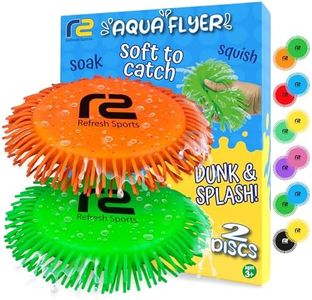 Water Flying Discs for Kids: Soft Sports Disc 2 Pack - Soaks The Target On Impact - Best Swimming Pool Toys & Beach Water Toys - Fun Toy Outdoor Games - Birthday Gifts for Boys & Girls All Ages