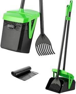 FUSBUNTY Pooper Scooper with Bin, Rake & Bags