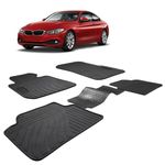 Spurtar Car Floor Mat Fit for BMW 3/4 Series F30 F31 F32 F33 F36 320i 328i 335i 2012 2013 2014 2015 2016 2017 2018 2019, Rubber Car Floor Mats with 3D Edge All Weather Floor Mat