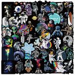 50pcs NASA Stickers, Cool Space Astronaut Stickers Packs for Laptop Skateboard, Phone, Cute Spaceman Stickers, Waterproof Vinyl Graffiti Space Theme Decals for Adults Teens Kids Teens Boys