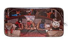 Star Trek: The Next Generation Cats Sunshade for Windshield | Foldable Sun Visor Protector for Car, Truck, SUV | Blocks UV Rays, Sun Glare | 64 x 32 Inches