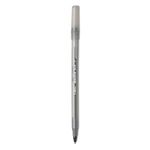 BIC Round Stic Extra Precision Fine Black Ballpoint Pens, Medium Point (0.8 mm), 12-Count Pack, Excellent Writing Pens