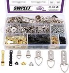 415 Pcs Heavy Duty Assorted Picture Hangers Kit with Screws, Picture Hangers Assortment Kit for Picture Hanging Solutions with Transparent Box - 7 Models