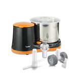 Prestige PWG 07 Wet Grinder, 2L with Coconut Scraper and Atta Kneader Attachments, 200W Black & Orange