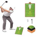 lyleyu Golf Mat That Shows Swing Path,Golf Training Mat for Swing Detection,Golf Swing Trainer Mat That Shows Swing Path,Practice Golf Balls,Visual Feedback for Testing Training Aids