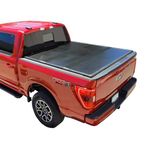 Galaxy Auto Hard Tri-Fold for 2010-25 Dodge Ram 5.7 FT Bed - Black Trifold Truck Box Tonneau Cover