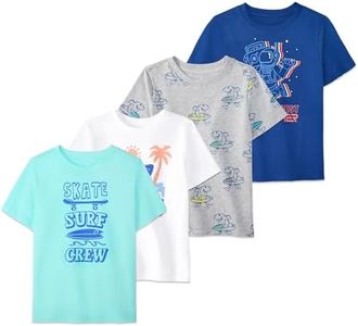 Garanimals Baby Boy Surf T-Shirt, Size 3-6 Months, 4-Pack