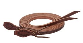 Weaver Leather Barbed Wire Split Rein, 5/8-Inch x 8-Feet, Brown