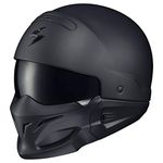 ScorpionEXO Covert Open Face Half Shell 3/4 Mode Motorcycle Helmet Dot Approved Solid Adult Unisex (Matte Black - X-Small)