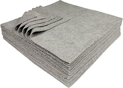 Udderly Clean Cleaning Microfiber Towels Ultra Cut 12 X 12 Inches, Silver, 25 Pack