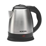 Borosil 1.5L 1350W Stainless Steel Rio Electric Kettle | Boil Water for Tea/Coffee/Soup/Noodles |Water Heater Jug | Auto Cut-off, Overheat & Dry Boil Protection | Multipurpose Kettle | 1 Year Warranty