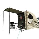 WINTENT Waterproof SUV Tailgate Tent Awning Canopy with Floor, Car Tent Attachment for Camping Hatchback,Fit for CUV, SUV and Minivans,Gray